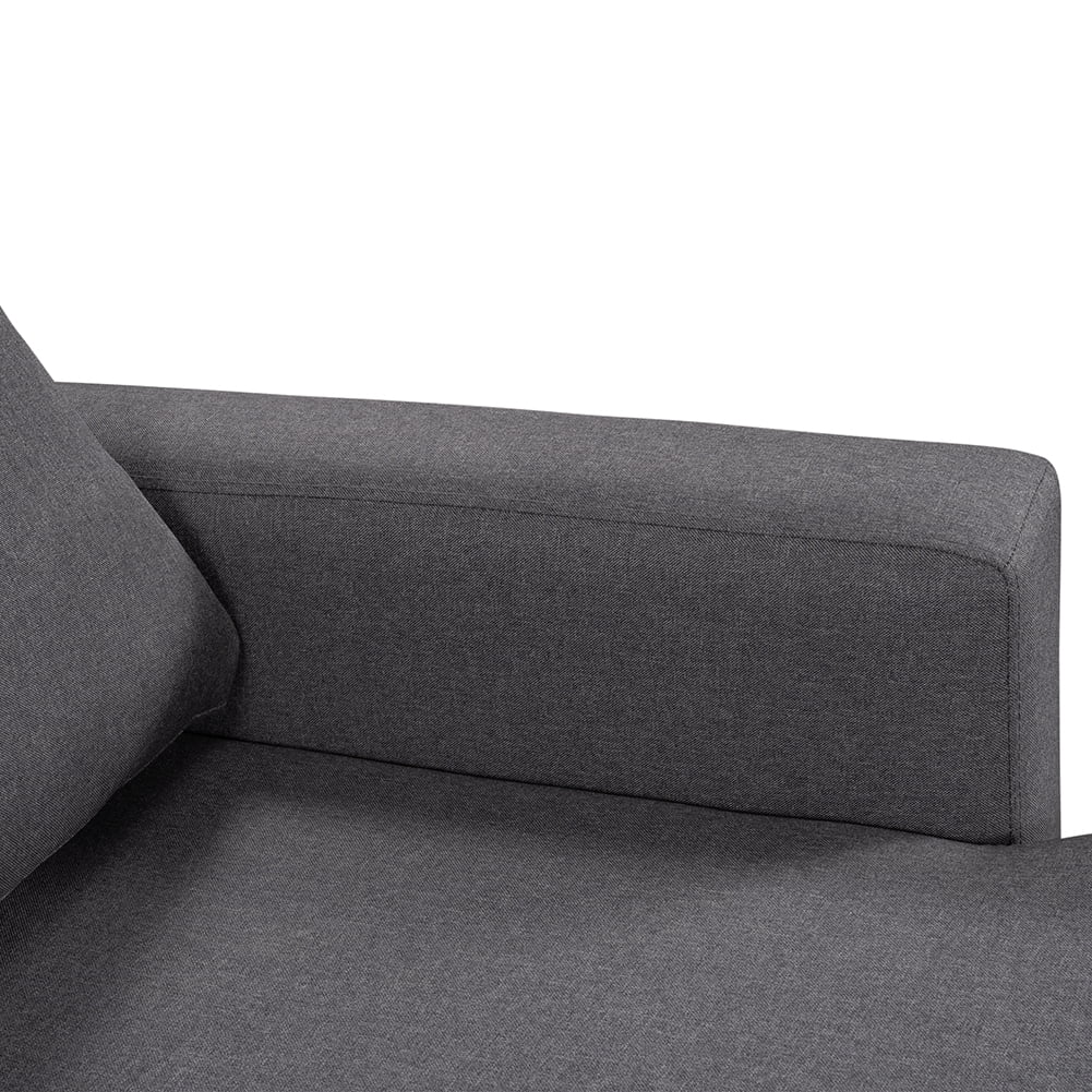 Lowestbest L-Shaped Sofa Bed, Upholstery Reversible Sleeper Sectional Sofa with Storage Space and 2 Tossing Cushions Lowestbest L-Shaped Sofa Bed, Upholstery Reversible Sleeper Sectional Sofa with Storage Space and 2 Tossing Cushions