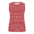 thumbnail image 3 of Fmbrln Tank Tops for Women Summer Sleeveless Crew Neck Hollow Out Tops Casual Loose Fit Floral Print Beach Vacation Tees Blouses, 3 of 6