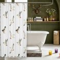 thumbnail image 3 of Manfei Mallard Duck Print Shower Curtain 72Wx78L,Rustic Animal Bath Curtain, 3 of 5