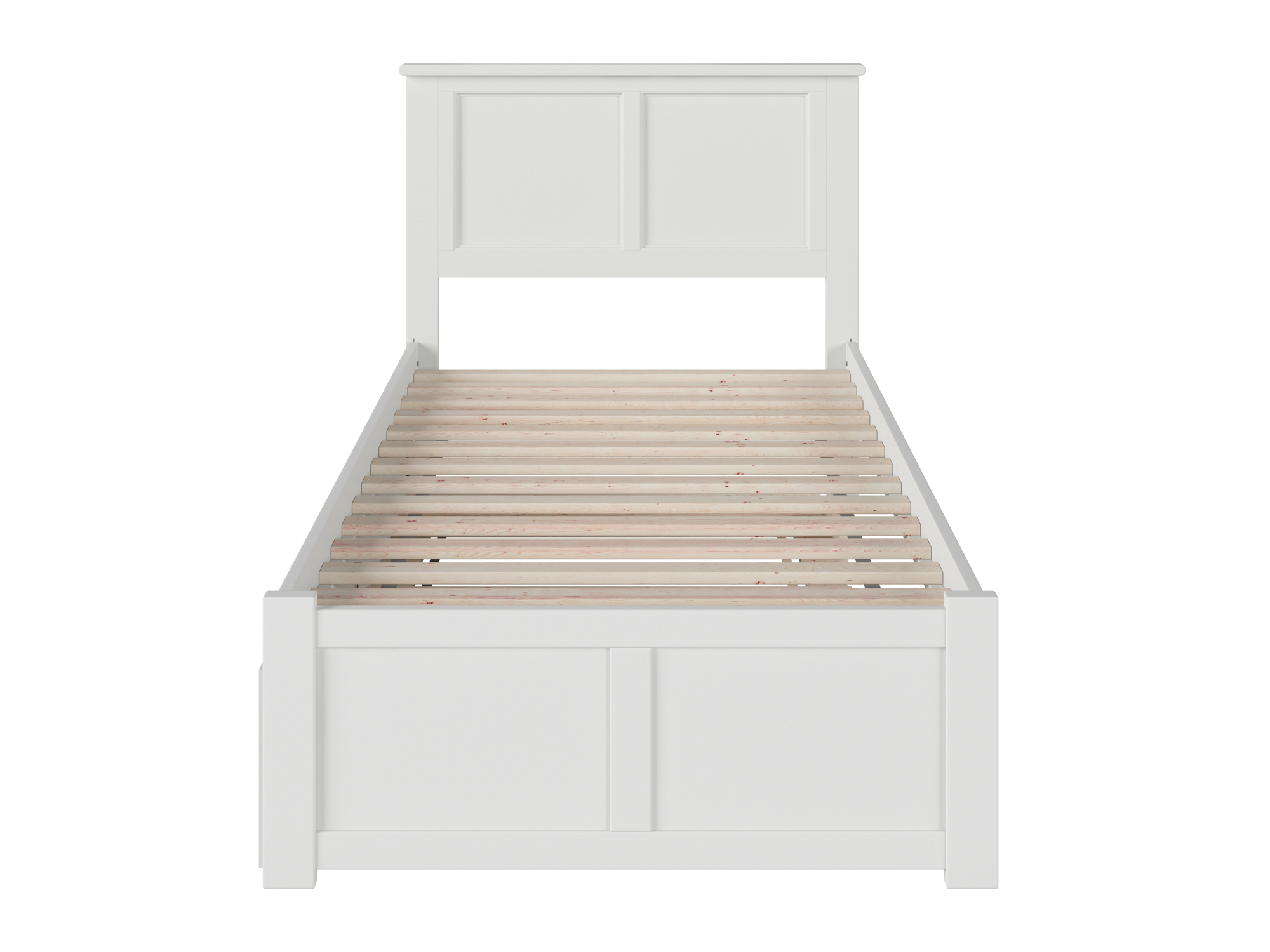 Madison Twin Extra Long Bed with Footboard and Twin Extra Long Trundle in White - image 5 of 7