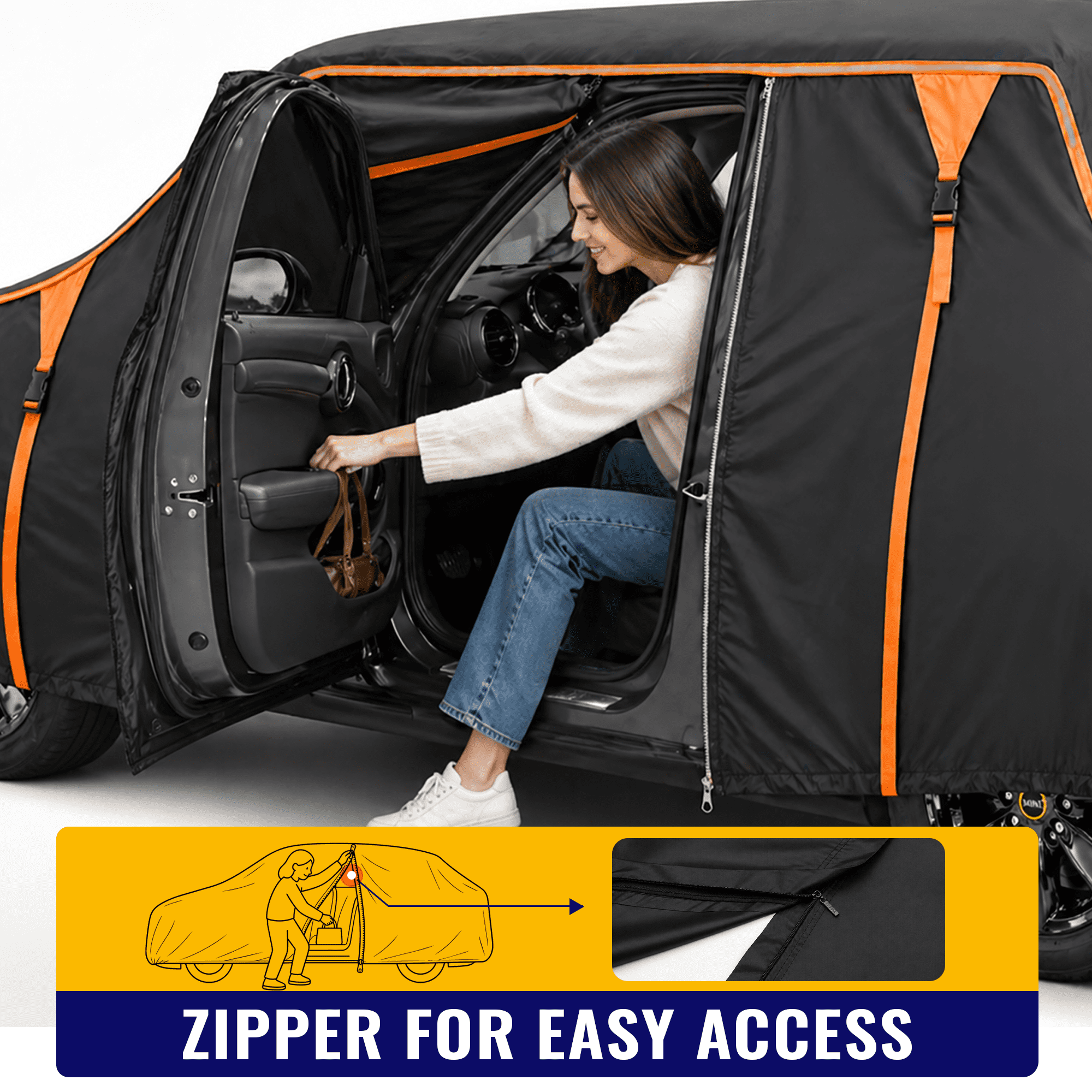 Unique Bargains 210D-PU Outdoor Car Cover for BMW Mini Cooper S 2 Door 2002-2024