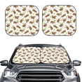 thumbnail image 2 of Goofa Cute Sloth Pattern 2 Piece Car Windshield Sun Shade Foldable | Front Windshield Shade for Sun, Heat and UV Rays | Sunshade for Car Front Window-Medium, 2 of 7