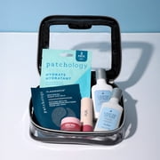 BEAUTYSPACE Black Color Piped Clear Travel Bag