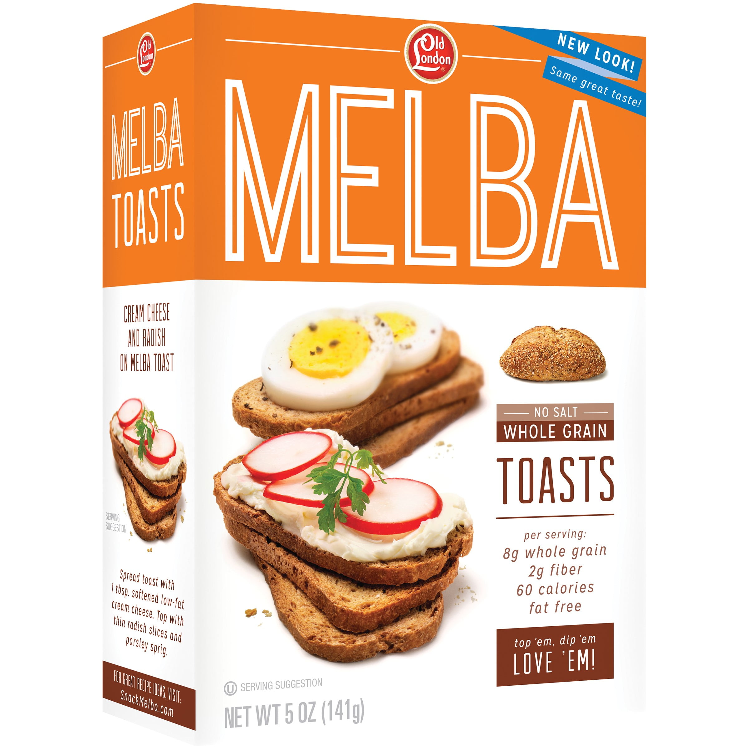 Old London Foods Melba Toast, Unsalted Whole Grain, 5 Oz