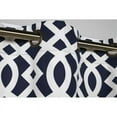 thumbnail image 2 of Commonwealth Thermalogic Trellis Tie Up Grommet Curtain Panel in Navy, 2 of 2