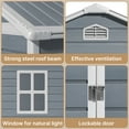 thumbnail image 4 of Asofer 6x4 ft Outdoor Resin Storage Shed with Floor & Lockable Doors - Heavy Duty Plastic Garden Shed for Backyard|Patio|Lawn Tool Organization - Grey, 4 of 7