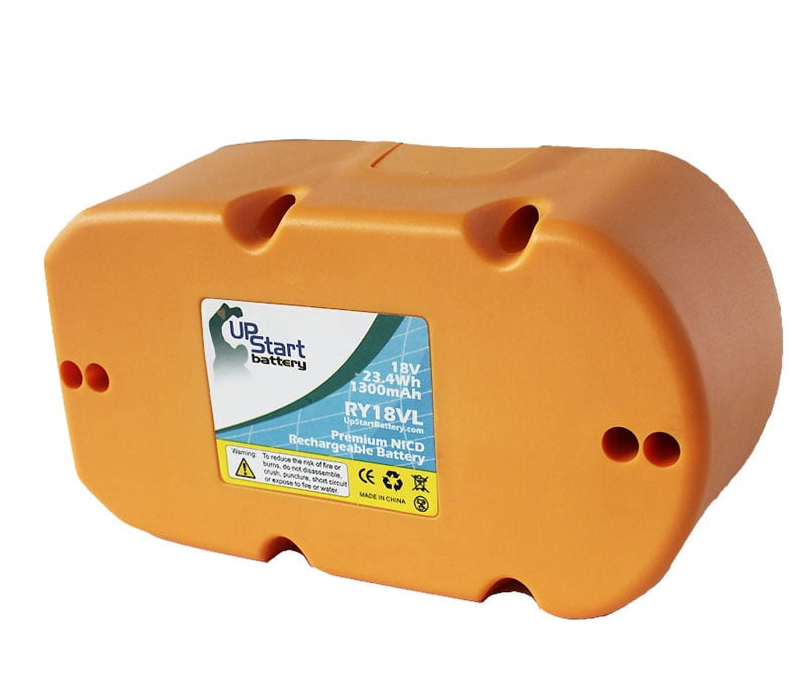 2-Pack Ryobi 18V Battery Replacement - Compatible with Ryobi P100, P501, P300, P3200, P230, P700, P600, P530, P510, P250, P221, P521, P200, P240, P310, P400, P420, P500, P211, P410, P220, P430, P740
