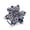 blue, variant on MATROOY Women Hair Accessories Grip Clip Crystal Point Hollow Alloy Headdress Hairpin-Gray