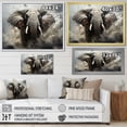 thumbnail image 4 of Designart "Harmonic Elephant Parade II" Animals Elephant Floater Framed Wall Decor, 4 of 5