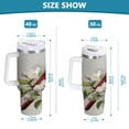 thumbnail image 4 of 40 oz Insulated Stainless Steel Tumbler Double Wall Stainless Steel Tumbler with 2-Way Drinking Beautiful Red Bird, 4 of 9