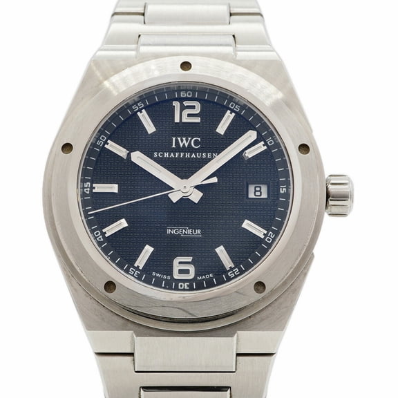 Pre-Owned IWC Schaffhausen Ingenieur IW322701 Black Dial Men's Watch