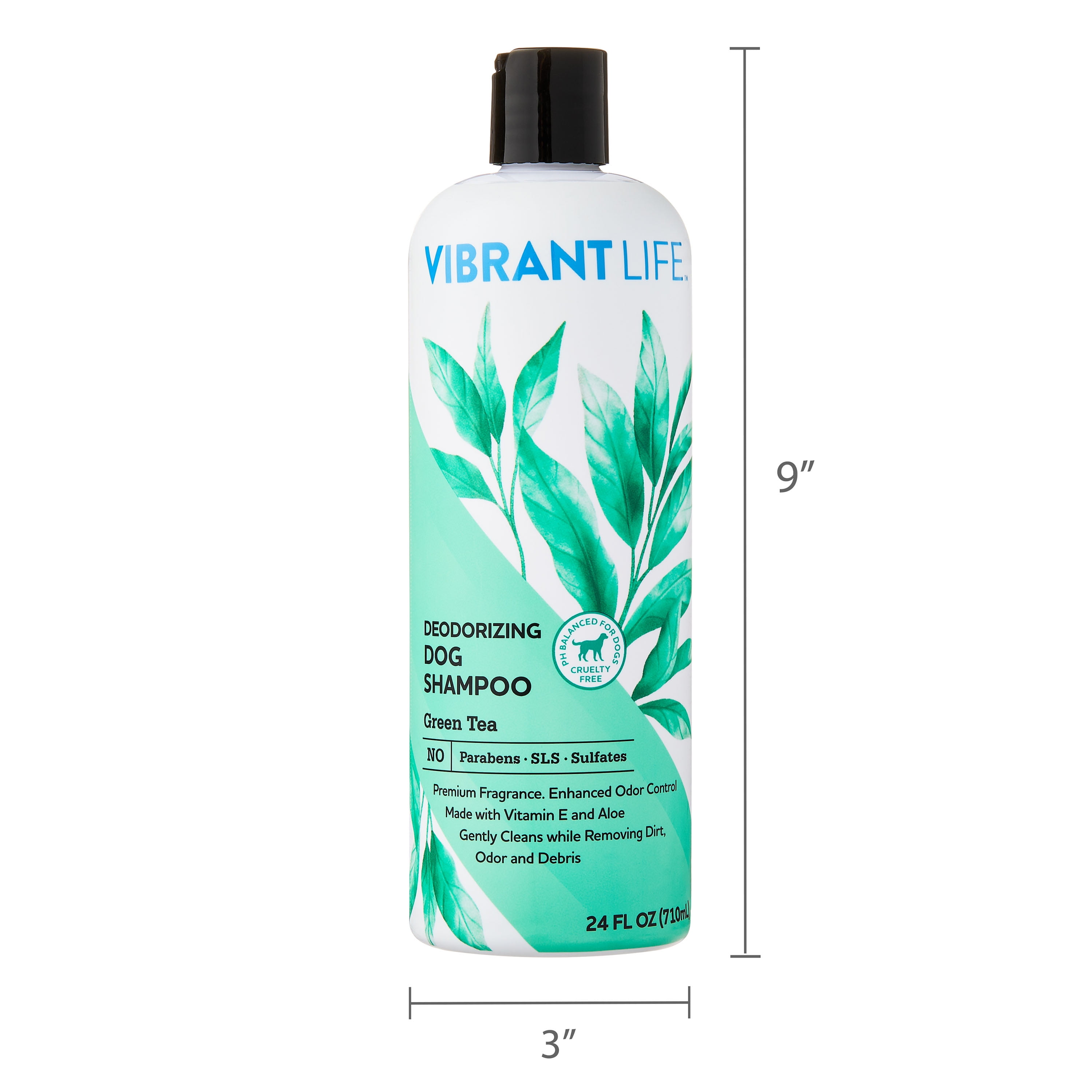 (2 pack) Vibrant Life Deodorizing Dog Shampoo with Green Tea, 24 fl oz