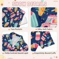 thumbnail image 4 of FORMRS Niños Short Sleeve Top and Pants Pajama Set Unisex Satin 2-Piece Sleepwear, Sizes 5-6Y, Pink Cartoon Truck Pattern, 4 of 8