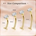 thumbnail image 5 of Gnoliew 14G Titanium Floating Belly Button Rings for Women Flat Back Belly Rings 8/10/12/14mm Belly Piercing Jewelry, 5 of 7