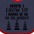 thumbnail image 4 of Inktastic Future Oil Rig Worker Boys or Girls Baby Bib, 4 of 4