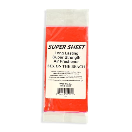 Jenray Super Sheet Small (7.5"x3.75") Under Seat Car Air Freshener (Sex on The Beach)
