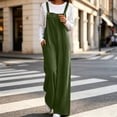 thumbnail image 6 of HappyYEE Women’s Corduroy Jumpsuit Trousers, Wide Leg Overalls with Adjustable Straps, Fashion Loose Fall Romper Pants with Pockets, 6 of 9