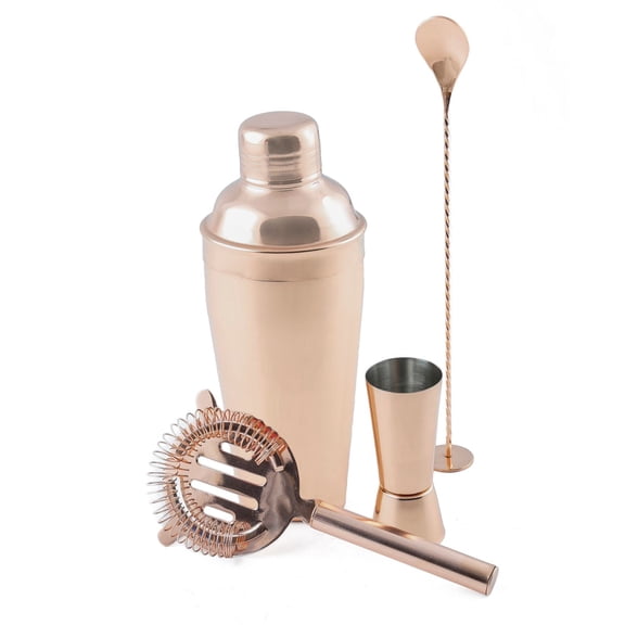 Thirstystone by Cambridge Copper Stainless Steel Shaker & Tool Set, Rustcopper