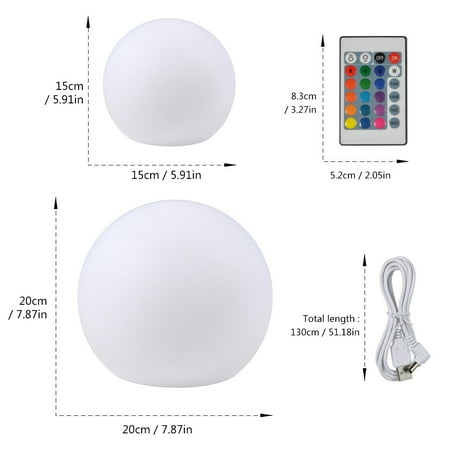 

ESTINK Bedroom Lights Dust Resistant 16 Rgb Colors Adjust Brightness Led Ball Light Bedroom Party For Home Living Room