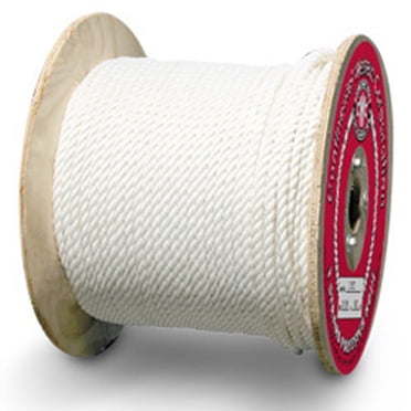 CWC 3-Strand Polyester Rope - 3/8" x 600 ft., White