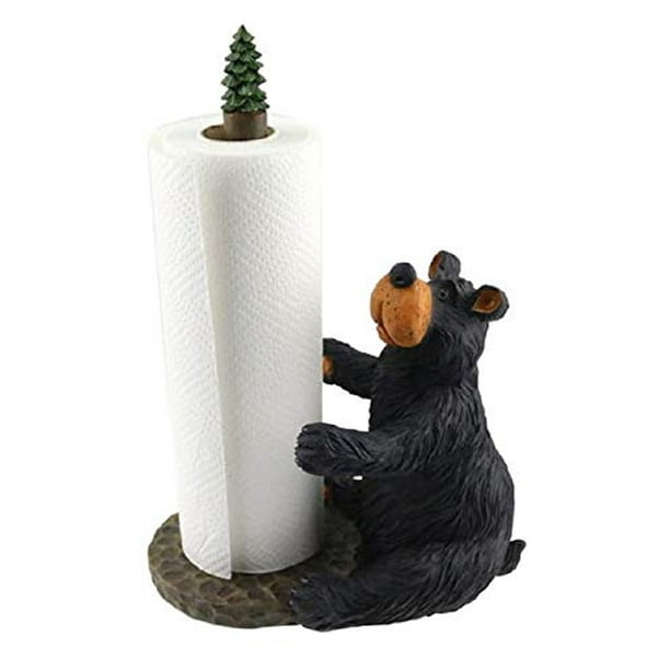 Wilcor Willie Black Bear Sitting Paper Towel Holder