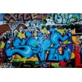 thumbnail image 2 of Graffiti Detail Textured Brick Wall Mural by Wallmonkeys Peel and Stick Graphic (24 in W x 16 in H) WM46269, 2 of 4