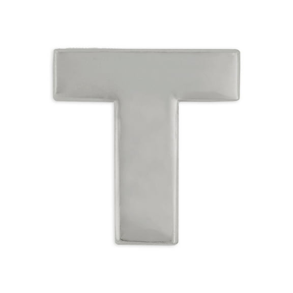 PinMart's Silver Letter T Alphabet Lapel Pin