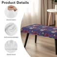 thumbnail image 7 of Psesaysky Purple Sugar Skull Print Bench Covers Slipcover Decorative Stretch Bench Cushion Cover with Elastic Band Rectangle Chair Cover for Home Patio, Living Room, 7 of 7