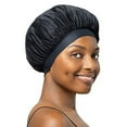 thumbnail image 2 of Stay On Satin Satin Edge Bonnet (Black), 2 of 14