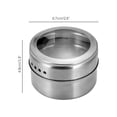 thumbnail image 4 of Kearding Tarro de especias de acero inoxidable Lata de almacenamiento de condimentos multiusos Recipiente de condimentos de cocina portátil Organizador Organizadores de utensilios de cocina Kearding HA020069-00, 4 of 6