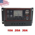 thumbnail image 7 of 10/20/30A PWM Solar Panel Battery Regulator Charge Controller Dual USB 12V 24V - Black Case, 7 of 7