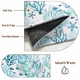 thumbnail image 6 of Ocean Coral Area Rugs 4'x6', Washable Small Throw Rugs for Office Bathroom, Summer Nautical Coastal Coral Starfish Blue Green Indoor Outdoor Rug Non-Slip Low Pile Carpet Runner Reversible Floor Mats, 6 of 8