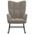thumbnail image 3 of vidaXL Rocking Chair Light Gray Velvet, 3 of 9