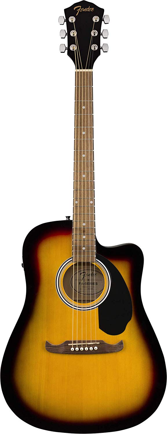Pre-Owned Fender FA-125CE Dreadnought Cutaway Acoustic-Electric Guitar - Sunburst