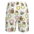thumbnail image 6 of Kdxio Donut Sloth Pattern Mens Casual Shorts - Drawstring Summer Beach Sports Shorts for Men, 6 of 9