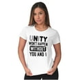 thumbnail image 4 of Unity Needs You and I Cute Pun Womens Slim Fit Graphic Tee Brisco Brands X, 4 of 5
