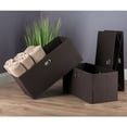 thumbnail image 4 of Winsome Wood Torino 3-Pc Foldable Fabric Basket Set, Large, Chocolate, 4 of 4