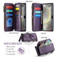 thumbnail image 2 of for Samsung Galaxy A16 5G/4G Rugged Case, Classic PU Leather Shoulder Strap Wrist Strap Zipper Pocket RFID Blocking Wireless Charging Kickstand Case Cover for Samsung Galaxy A16 5G/4G, Purple, 2 of 10