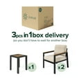 thumbnail image 5 of Zinus Dillon Aluminum and Poly Lumber Outdoor 3 Piece Chat Set, Black, 5 of 17