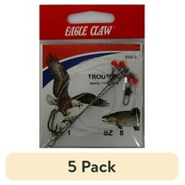 (5 pack) Eagle Claw 014H-8 Trout Rig, Bronze, Size 8 Hook