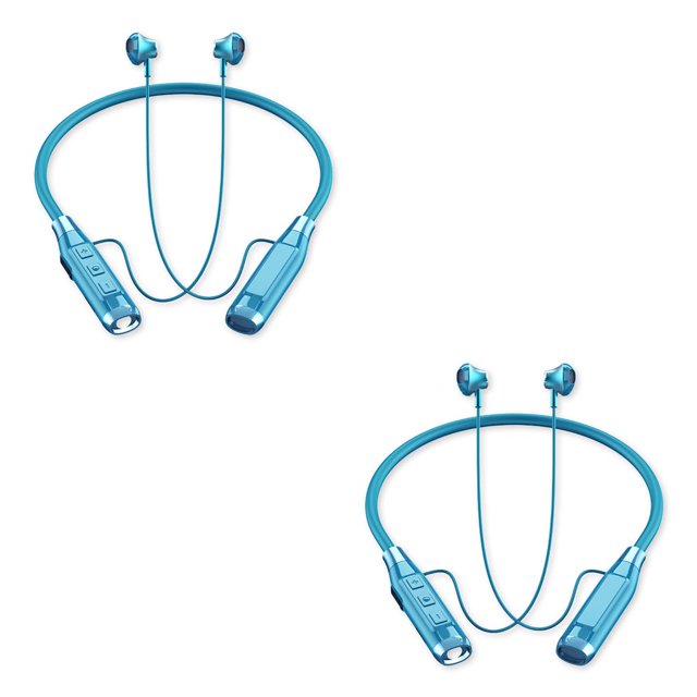 Auriculares Inalámbricos Impermeables Tholdsy Sonido Estéreo Bluetooth Tarjeta de Memoria Azul 2piezas