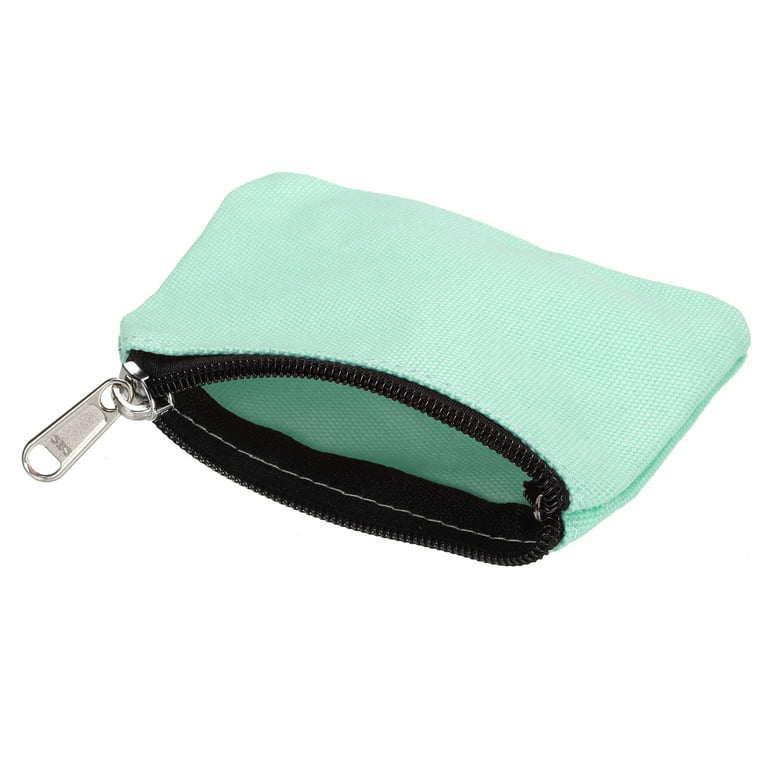 Coin Purse Pouch Change Purses Small Organizer Bags 3 x 5, Green Pink 2pcs
