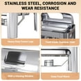 thumbnail image 4 of GloryStar 9QT Commercial Chafing Dish Set,Stainless Steel Roll Top Buffet Server with Full Size Pan for Catering, 4 of 8