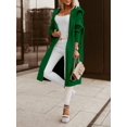 thumbnail image 4 of Women's Hooded Long Knit Cardigan Open Front Loose Sweater Coat with Pockets, 4 of 5