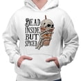 thumbnail image 2 of Dead Inside but Spiced Hoodie Sweatshirt Unisex Large White, 2 of 5