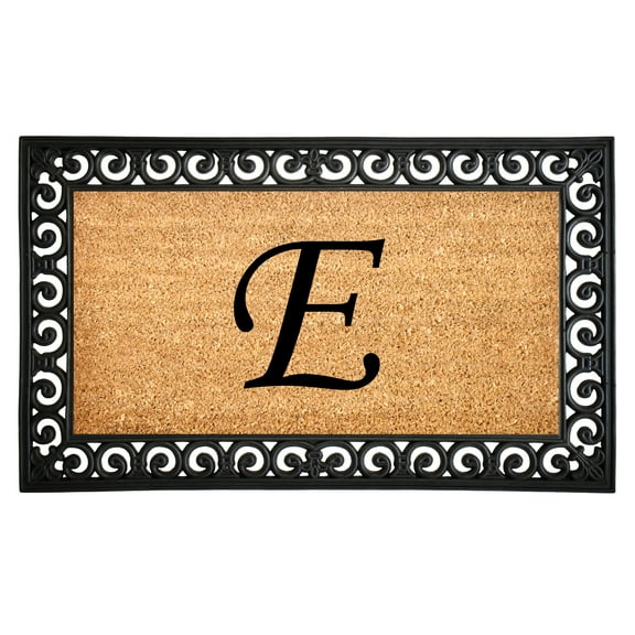 Gabriel Monogram Doormat, 18" x 30" (Letter E)