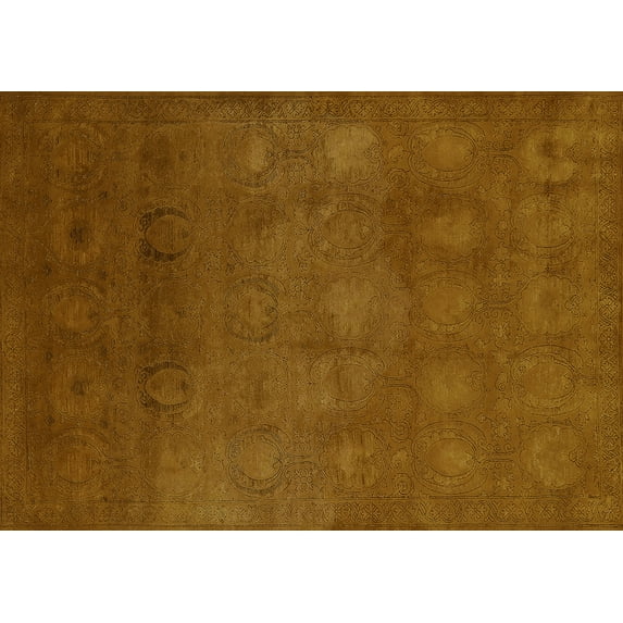 Ahgly Company Machine Washable Indoor Rectangle Oriental Turquoise Blue Industrial Area Rugs, 5' x 8'