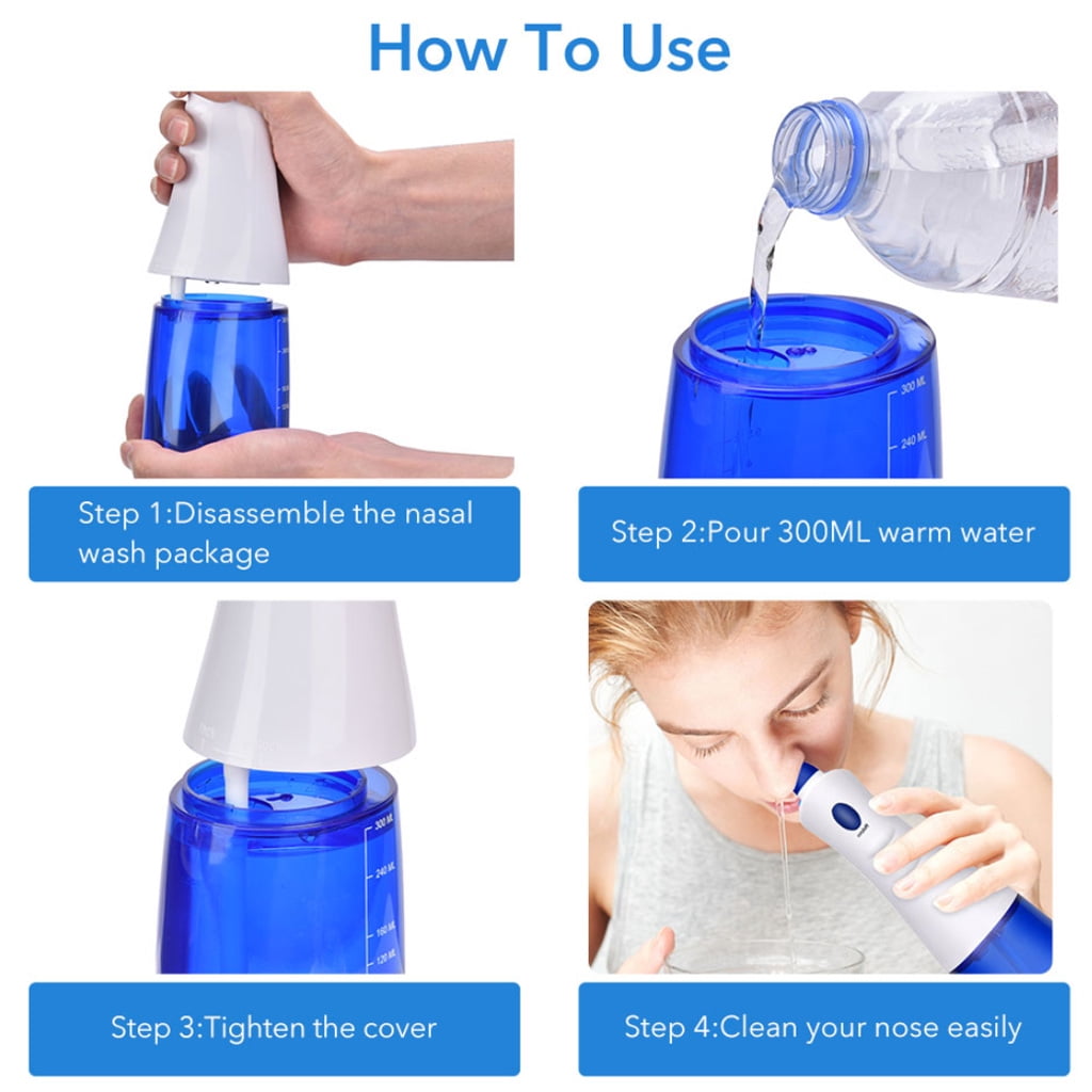 Electric Nasal Irrigator Nose Cleaning Machine Nasal Wash Cleaner Rhinitis