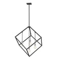 thumbnail image 5 of Z-Lite Vertical 4 Light 34" Steel Cage Pendant in Matte Black and Brushed Nickel, 5 of 7