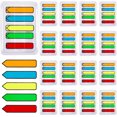thumbnail image 1 of Banderas Trianu "Por favor, firme" para mensajes, 5 colores surtidos, 600 unidades en total, fáciles de colocar, paquete de 6 (estilo simple), 1 of 7
